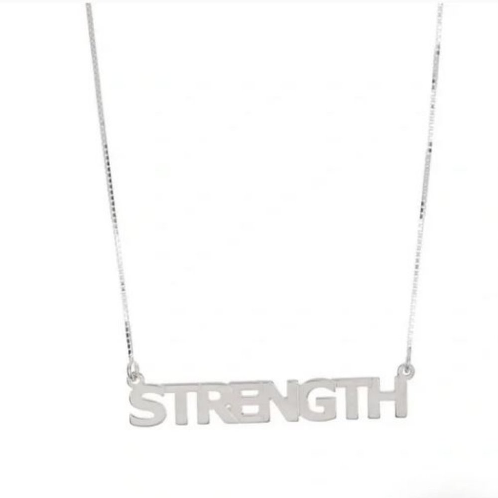 Melanie Marie Silver "STRENGTH" Necklace